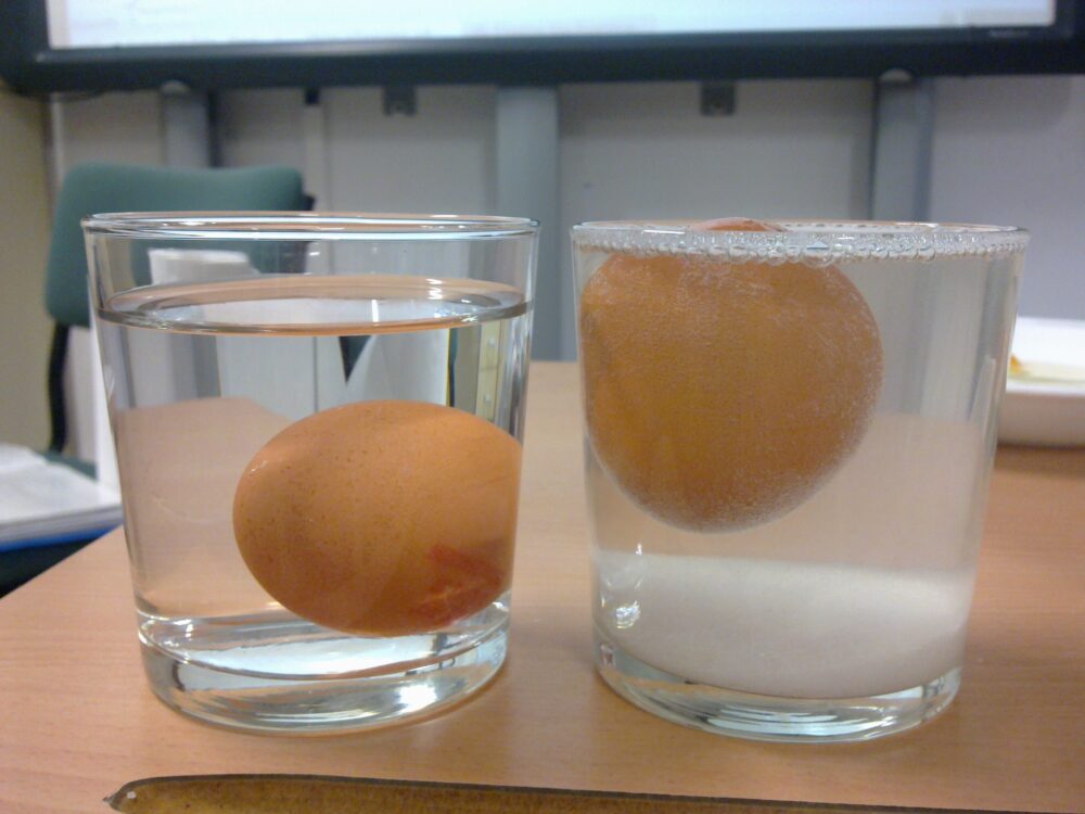 La prueba de flotación es uno de los métodos más populares para comprobar si un huevo es bueno o malo.